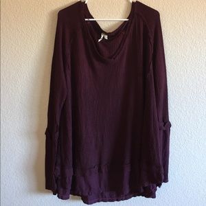 Free People Maroon Thermal